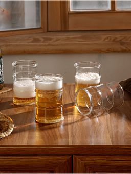 Trovea's - Straight Sip Clear Beer Glass (Pack Of 4)