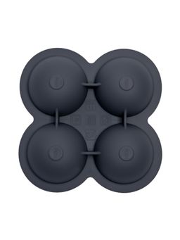 NATURALLY YOURS - Silicone 4 Ice Ball Tray 153 X 153 X 67 Mm Clear Lid Grey Bottom
