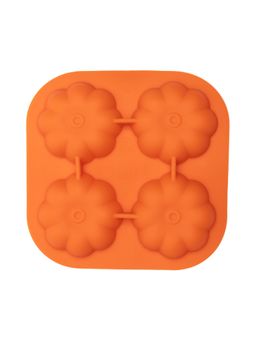 NATURALLY YOURS - Silicone 4 Cavity Pumpkin Shaped Ice Tray 143 X 143 X 50 Mm Clear Lid