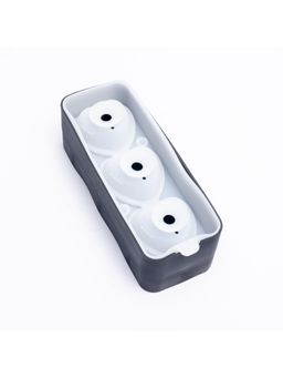 NATURALLY YOURS - Silicone 3 Cavity Heart Shape Ice Ball Tray 135 X 35 X 41 Mm Clear Lid