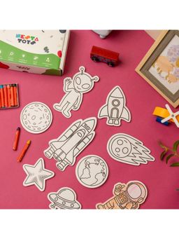 NESTA TOYS - DIY Space Magnets (10 Pcs) Art & Craft Kit for Kids