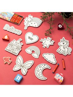 NESTA TOYS - DIY Unicorn Magnets (10 Pcs) Mess-Free Art & Craft Kit