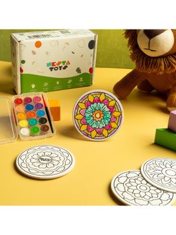 NESTA TOYS - DIY Mandala Art Magnets (10 Pcs) Coloring Art Kit