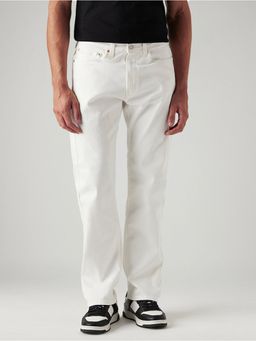 Levi's - Men's 505 White Straight Fit Mid Rise Jeans