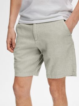 SELECTED HOMME - Mid Rise Linen Blend Shorts