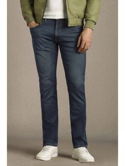 Louis Philippe - Men Navy Blue Mid Slim Fit Jeans