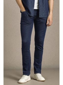 Louis Philippe - Men Navy Blue Mid Slim Fit Jeans