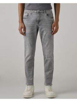 Mufti - Light Grey Solid Men Jeans
