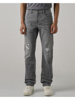Mufti - Grey Solid Men Jeans