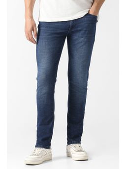 Van Heusen - Men Navy Blue Mid Wash Jeans