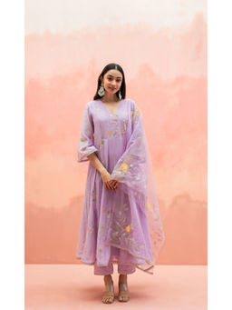 AM by Anita Mittal - Pari Lavender Anarkali with Pant and Dupatta