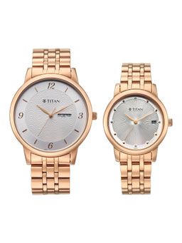 Titan - Men Bandhan Eternal Pair Silver Dial Analog Watch - 19672967WM01 (M)