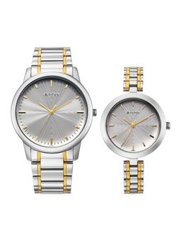 Titan - Men Bandhan Eternal Pair Silver Dial Analog Watch - 19692969BM01 (M)