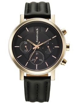 Fastrack - Men Chrome K Black Dial Analog Watch - 3287QL03 (M)