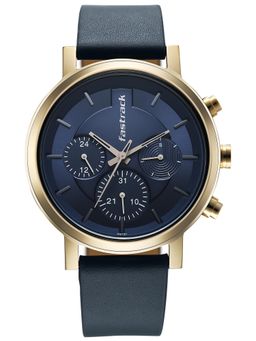 Fastrack - Men Chrome K Blue Dial Analog Watch - 3287QL04 (M)