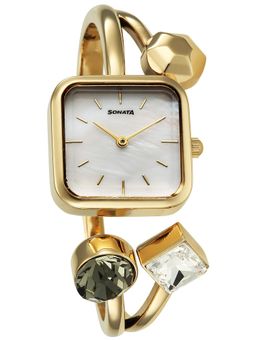 Sonata - Women Aura 2.0 White Dial Analog Watch - 87097YM01W (M)
