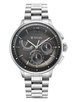 Titan - Men Classique Half Cut Chronograph Black Dial Analog Watch - 90218SM01 (M)