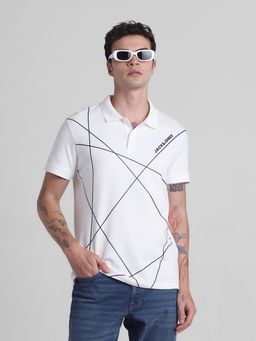 Jack & Jones - White Slim Fit Polo Tshirt