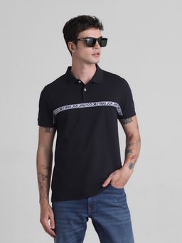 Jack & Jones - Black Slim Fit Polo Tshirt