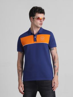 Jack & Jones - Blue Slim Fit Polo Tshirt