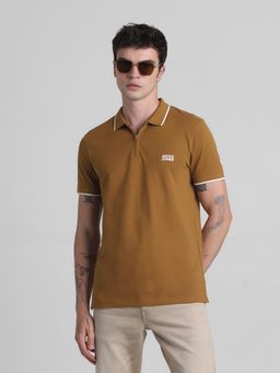 Jack & Jones - Brown Slim Fit Polo Tshirt