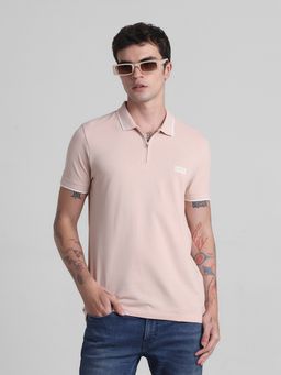 Jack & Jones - Pink Slim Fit Polo Tshirt