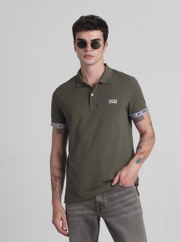 Jack & Jones - Olive Slim Fit Polo Tshirt
