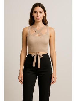 Cider - Rib Knit Tie Back Tank Top ()