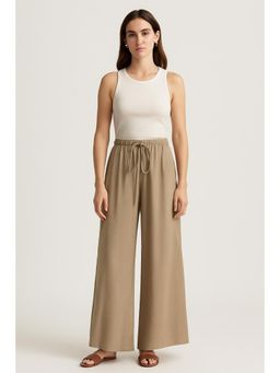 Cider - Elastic Waist Wide Leg Trousers