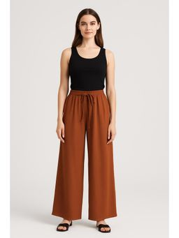 Cider - Elastic Waist Wide Leg Trousers