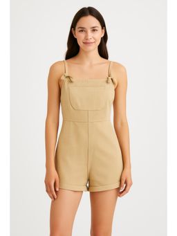 Cider - Denim Pocket Ultra Short Romper Curve & Plus