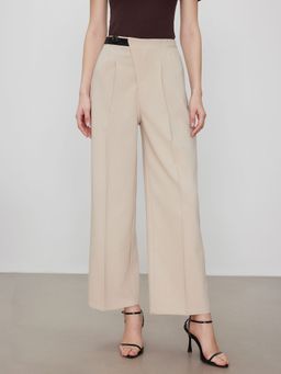 Cider - High Waist Belted Straight Leg Trousers