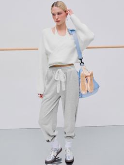 Cider - Halter Wrap Knitted Long Sleeve Top