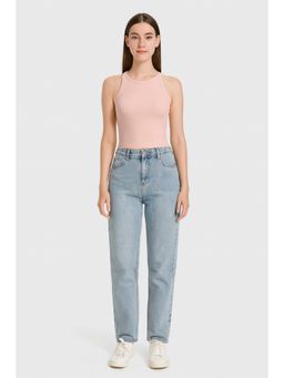 Cider - Cotton-blend Round Neckline Solid Tank Top