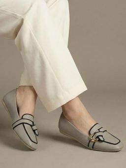 JODYHUB - Round Toe Loafer Grey