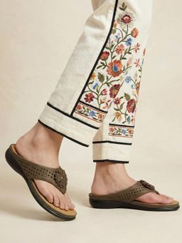 JODYHUB - Round Toe Sandals Green