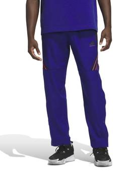 adidas - Men Blue Solid/Plain Polyester Trackpant