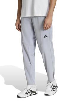 adidas - Men Grey Solid/Plain Polyester Trackpant