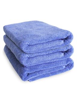 Heelium - Bamboo Bath Towel, Soft, Absorbent & Odour Free, 140x70cm, Set of 3, Iris