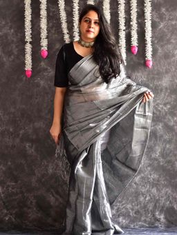 Sundarii - Sadabahar Tissue Saree with Unstitched Blouse