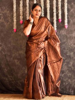 Sundarii - Ellora Tissue Saree with Unstitched Blouse