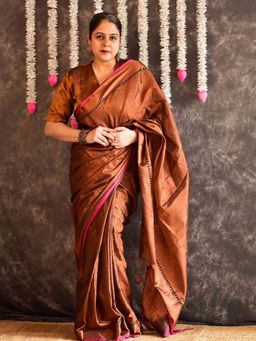 Sundarii - Tarana Tissue Saree with Unstitched Blouse