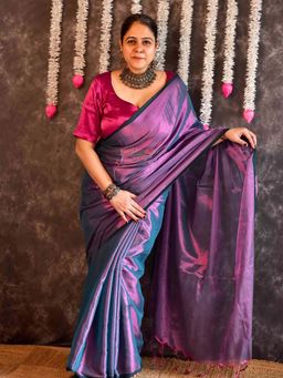 Sundarii - Shehzaadi Tissue Saree with Unstitched Blouse