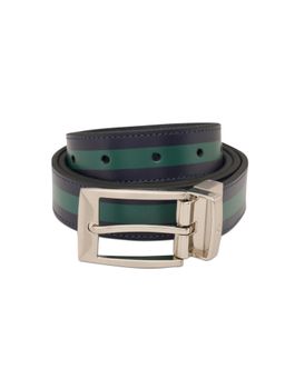 United Colors of Benetton - Mens Leather Weldon Belt - Multi-Color & Navy Blue