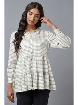 W - White Checks Shirt