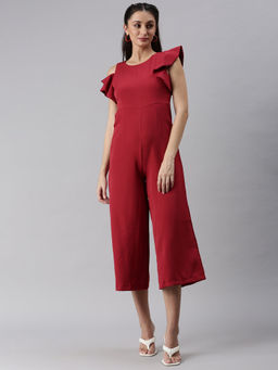 SHOWOFF - Women Red Solid Jumpsuit