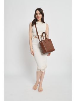 THE GUSTO - Mini Beyond Plus Croco Tan with Zipper