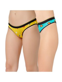 Bummer - Womens Printed Micro Modal Bikinis Panties Combo (Pack of 2)