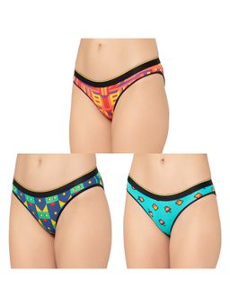 Bummer - Womens Printed Micro Modal Bikinis Panties Combo (Pack of 3)