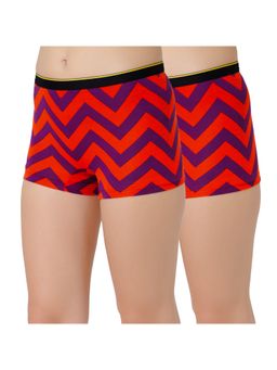 Bummer - Womens Printed Micro Modal Boyshorts Panties Combo (Pack of 2)